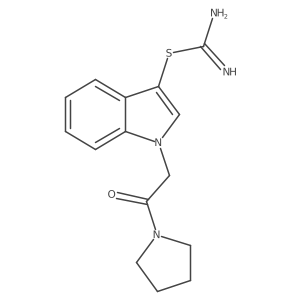 1-(2-Oxo-2-(pyrrolidin-1-yl)ethyl)-1H-indol-3-yl carbamimidothioate结构式