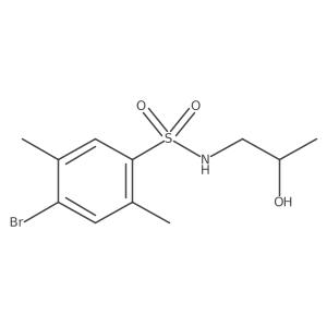4-bromo-N-(2-hydroxypropyl)-2,5-dimethylbenzenesulfonamide Structure