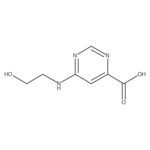 6-[(2-Hydroxyethyl)amino]-4-pyrimidinecarboxylic acid Structure