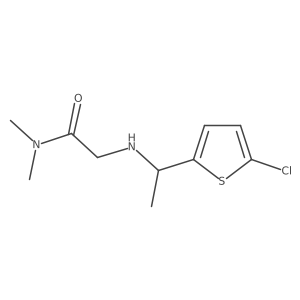 2-{[1-(5-chlorothiophen-2-yl)ethyl]amino}-N,N-dimethylacetamide Structure
