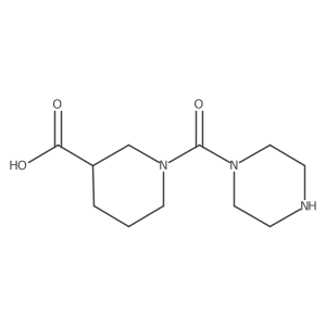 1-(Piperazine-1-carbonyl)piperidine-3-carboxylic acid Structure