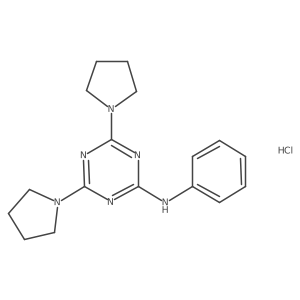 N-phenyl-4,6-di(pyrrolidin-1-yl)-1,3,5-triazin-2-amine hydrochloride结构式