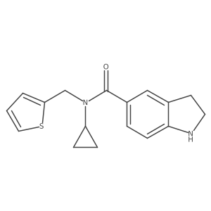 1h-Indole-5-carboxamide,n-cyclopropyl-2,3-dihydro-n-(2-thienylmethyl)-结构式