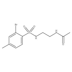 n-(2-((2-Bromo-4-methylphenyl)sulfonamido)ethyl)acetamide结构式