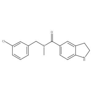 1h-Indole-5-carboxamide,n-[(3-chlorophenyl)methyl]-2,3-dihydro-n-methyl-结构式