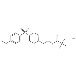 N-(2-(4-((4-methoxyphenyl)sulfonyl)piperazin-1-yl)ethyl)pivalamide hydrochloride Structure