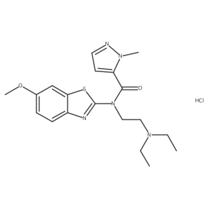 N-(2-(diethylamino)ethyl)-N-(6-methoxybenzo[d]thiazol-2-yl)-1-methyl-1H-pyrazole-5-carboxamide hydrochloride Structure