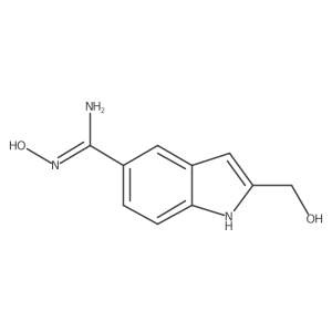 N-Hydroxy-2-(hydroxymethyl)-1H-indole-5-carboximidamide结构式