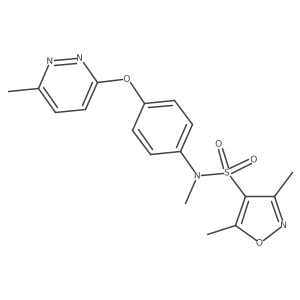 N,3,5-trimethyl-N-(4-((6-methylpyridazin-3-yl)oxy)phenyl)isoxazole-4-sulfonamide Structure