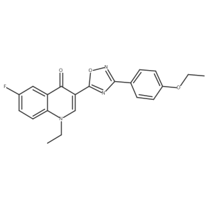 3-[3-(4-ethoxyphenyl)-1,2,4-oxadiazol-5-yl]-1-ethyl-6-fluoroquinolin-4(1H)-one Structure