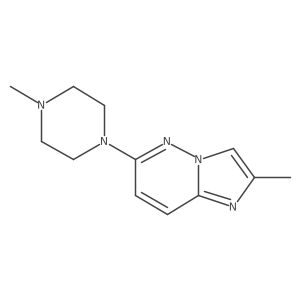 2-Methyl-6-(4-methyl-1-piperazinyl)imidazo[1,2-b]pyridazine Structure