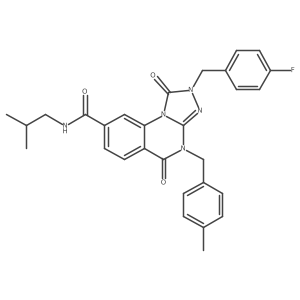2-(4-fluorobenzyl)-N-isobutyl-4-(4-methylbenzyl)-1,5-dioxo-1,2,4,5-tetrahydro-[1,2,4]triazolo[4,3-a]quinazoline-8-carboxamide Structure