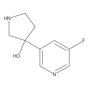 3-(5-Fluoro-3-pyridinyl)-3-pyrrolidinol结构式