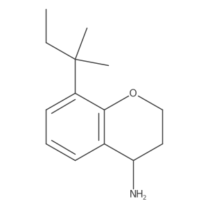 (4S)-8-(1,1-Dimethylpropyl)-3,4-dihydro-2H-1-benzopyran-4-amine结构式