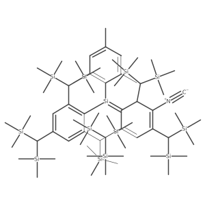 Mesityl-(2,4,6-tris(bis(tri-methylsilyl)methyl)-phenyl)-silylene-(2,4,6-tris(bis(tri-methylsilyl)methyl)-phenyl)-isocyanide结构式