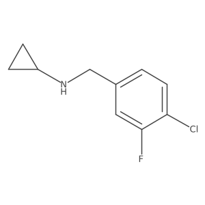 N-[(4-chloro-3-fluorophenyl)methyl]cyclopropanamine结构式
