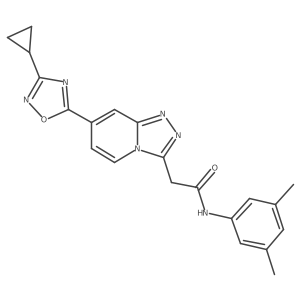 2-[7-(3-cyclopropyl-1,2,4-oxadiazol-5-yl)-[1,2,4]triazolo[4,3-a]pyridin-3-yl]-N-(3,5-dimethylphenyl)acetamide结构式