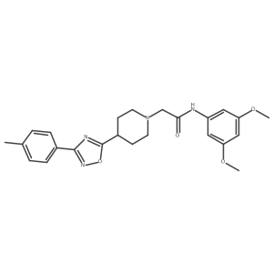 N-(3,5-dimethoxyphenyl)-2-(4-(3-(p-tolyl)-1,2,4-oxadiazol-5-yl)piperidin-1-yl)acetamide Structure