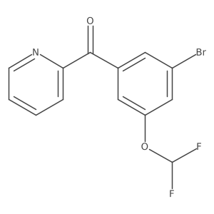 2-(3-Bromo-5-(difluoromethoxy)benzoyl)pyridine Structure