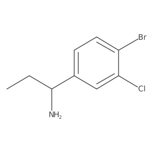(S)-1-(4-Bromo-3-chlorophenyl)propan-1-amine Structure