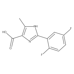 2-(2,5-difluorophenyl)-5-methyl-1H-imidazole-4-carboxylic acid结构式