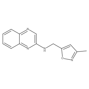 n-((3-Methylisoxazol-5-yl)methyl)quinoxalin-2-amine结构式