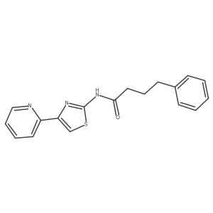4-phenyl-N-[(2Z)-4-(pyridin-2-yl)-1,3-thiazol-2(3H)-ylidene]butanamide Structure