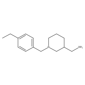 {1-[(4-Ethylphenyl)methyl]piperidin-3-yl}methanamine结构式