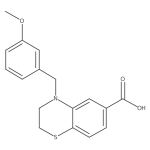 4-(3-methoxybenzyl)-3,4-dihydro-2H-1,4-benzothiazine-6-carboxylic acid Structure