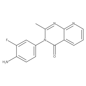 3-(4-amino-3-fluorophenyl)-2-methylpyrido[2,3-d]pyrimidin-4(3H)-one结构式
