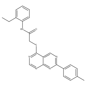 N-(2-ethylphenyl)-2-((7-(p-tolyl)pyrimido[4,5-d]pyrimidin-4-yl)thio)acetamide结构式