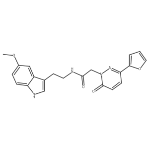 2-[3-(furan-2-yl)-6-oxopyridazin-1(6H)-yl]-N-[2-(5-methoxy-1H-indol-3-yl)ethyl]acetamide Structure