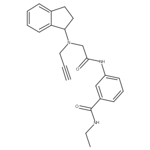 3-{2-[(2,3-dihydro-1H-inden-1-yl)(prop-2-yn-1-yl)amino]acetamido}-N-ethylbenzamide Structure