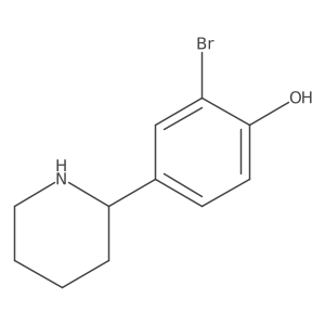 2-Bromo-4-(piperidin-2-yl)phenol结构式