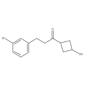3-(3-Bromophenyl)-1-(3-hydroxyazetidin-1-yl)propan-1-one结构式
