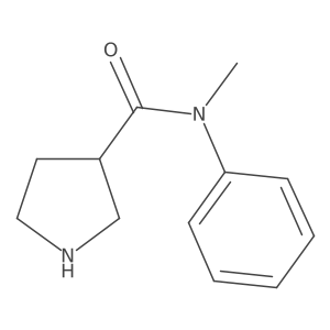 N-methyl-N-phenylpyrrolidine-3-carboxamide结构式