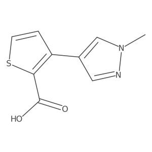 3-(1-methyl-1H-pyrazol-4-yl)thiophene-2-carboxylic acid结构式
