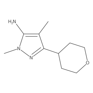 1,4-dimethyl-3-(oxan-4-yl)-1H-pyrazol-5-amine Structure