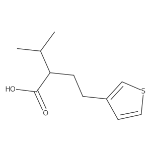3-Methyl-2-[2-(thiophen-3-yl)ethyl]butanoic acid Structure