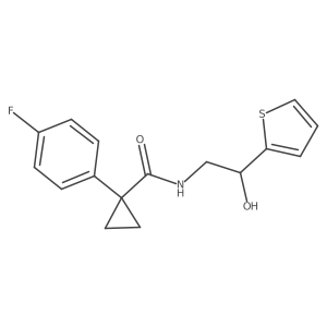 1-(4-fluorophenyl)-N-(2-hydroxy-2-(thiophen-2-yl)ethyl)cyclopropanecarboxamide Structure