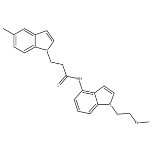 N-[1-(2-methoxyethyl)-1H-indol-4-yl]-3-(5-methyl-1H-indol-1-yl)propanamide Structure