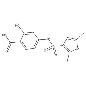 4-[[(2,5-Dimethyl-3-furanyl)sulfonyl]amino]-2-hydroxybenzoic acid Structure