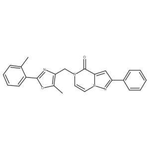 5-((5-methyl-2-(o-tolyl)oxazol-4-yl)methyl)-2-phenylpyrazolo[1,5-a]pyrazin-4(5H)-one Structure