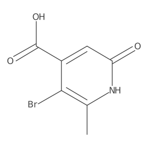 5-Bromo-6-methyl-2-oxo-1,2-dihydropyridine-4-carboxylic acid结构式