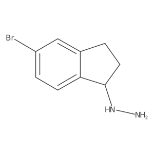 (5-bromo-2,3-dihydro-1H-inden-1-yl)hydrazine结构式