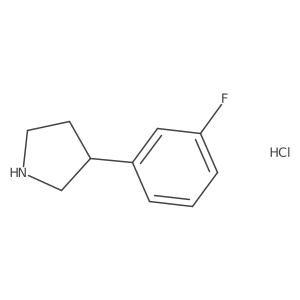 (r)-3-(3-Fluorophenyl)pyrrolidine hydrochloride Structure