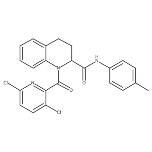 1-(3,6-dichloropyridine-2-carbonyl)-N-(4-methylphenyl)-1,2,3,4-tetrahydroquinoline-2-carboxamide结构式