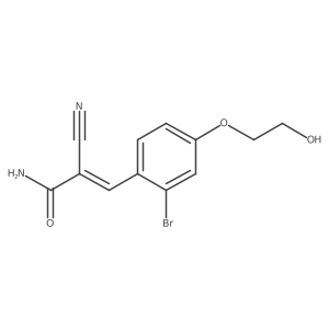 3-[2-Bromo-4-(2-hydroxyethoxy)phenyl]-2-cyanoprop-2-enamide结构式