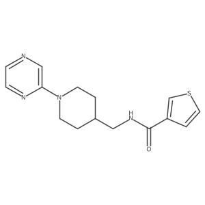N-((1-(pyrazin-2-yl)piperidin-4-yl)methyl)thiophene-3-carboxamide Structure