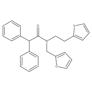 N-(furan-2-ylmethyl)-2,2-diphenyl-N-(2-(thiophen-2-yl)ethyl)acetamide Structure